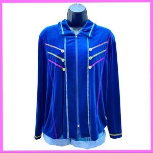 Vintage Velvet Jacket

Size: XL
Chest 27” stretch 
Length 24”